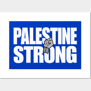 Palestine Strong - Keffiyeh Fist - Double-sided Posters and Art